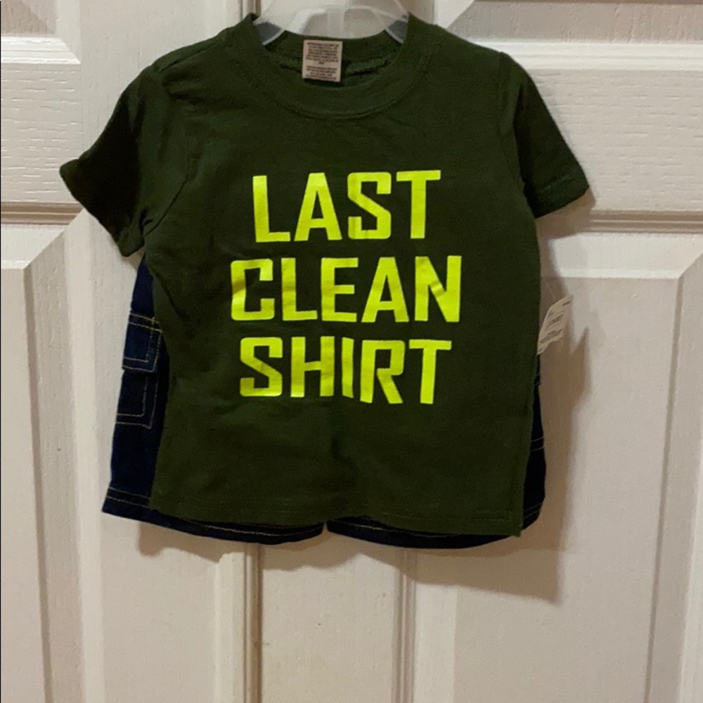 2 piece 12 month shirt and shorts set.